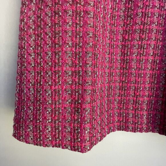 J. Crew Tweed Dress Sleeveless Pink Brown Career Party Cocktail Barbie Colorful - Picture 7 of 16